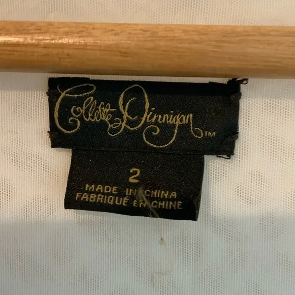 Anthropologie Colette Dinnigan White Pleated Trellis Dress Pockets Midi Size 2 - Picture 11 of 11